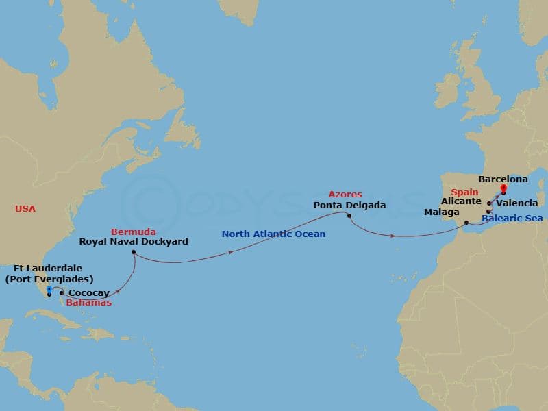 Cruise Itinerary Map