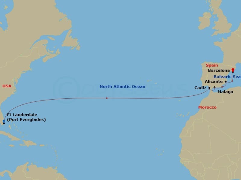 Cruise Itinerary Map