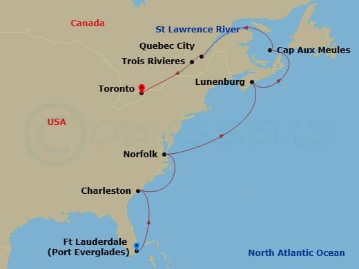 Cruise Itinerary Map