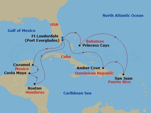 Cruise Itinerary Map