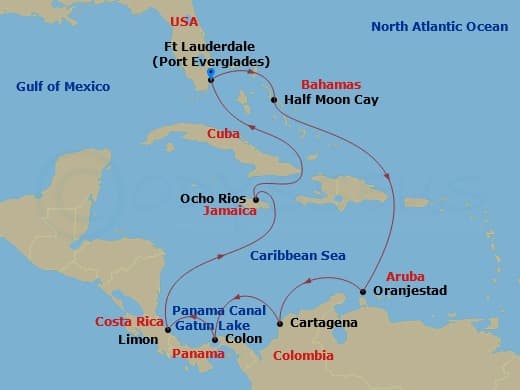 Cruise Itinerary Map