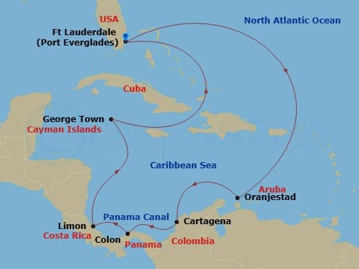 Cruise Itinerary Map