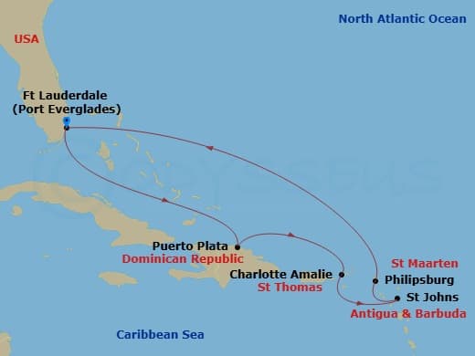 Cruise Itinerary Map