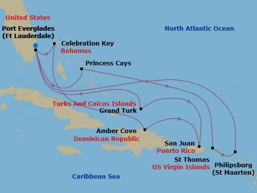 Cruise Itinerary Map