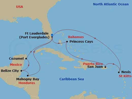 Cruise Itinerary Map