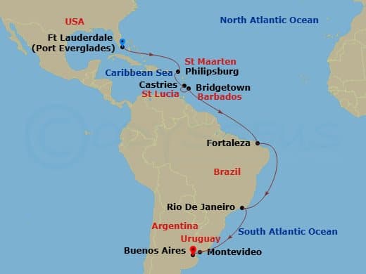 Cruise Itinerary Map