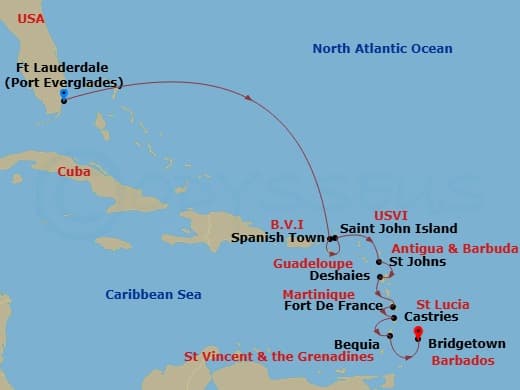 Cruise Itinerary Map