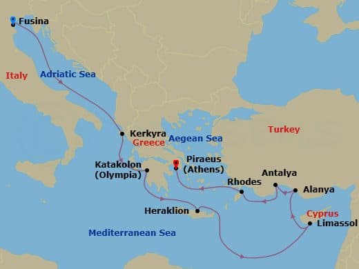 Cruise Itinerary Map
