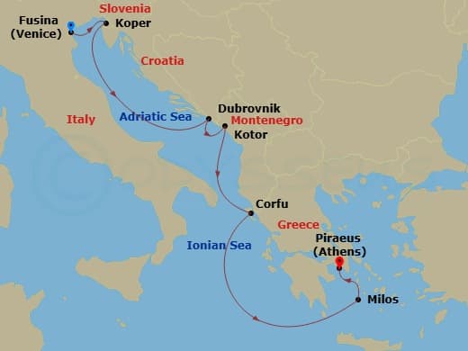 Cruise Itinerary Map
