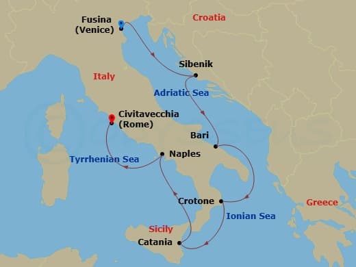 Cruise Itinerary Map