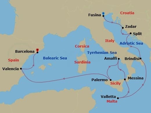 Cruise Itinerary Map