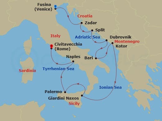 Cruise Itinerary Map