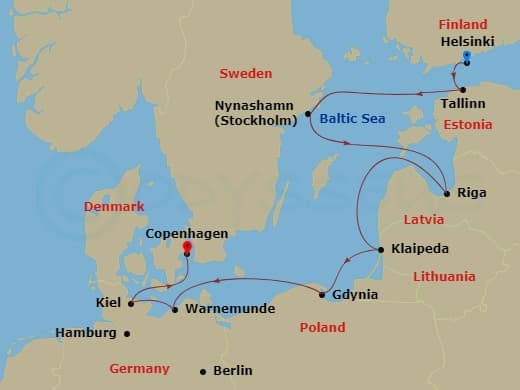 Cruise Itinerary Map