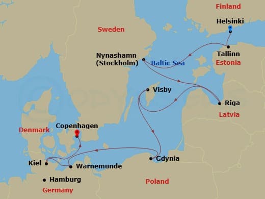Cruise Itinerary Map