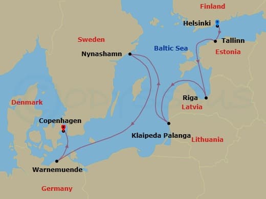 Cruise Itinerary Map