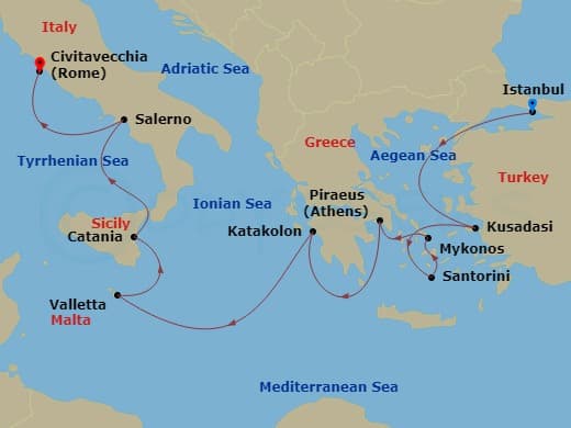 Cruise Itinerary Map