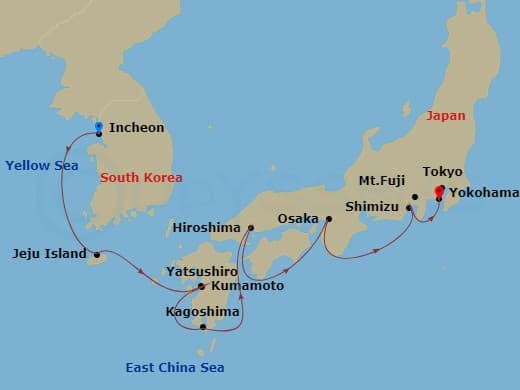 Cruise Itinerary Map
