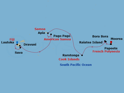 Cruise Itinerary Map