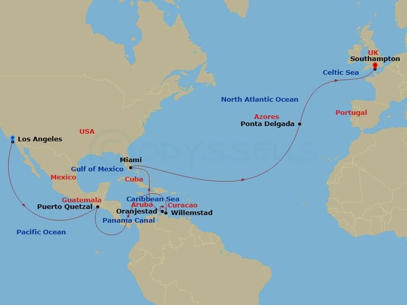 Cruise Itinerary Map