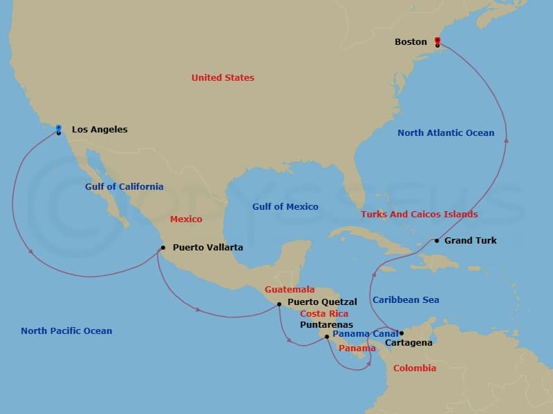 Cruise Itinerary Map