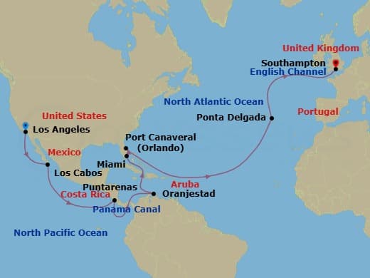 Cruise Itinerary Map