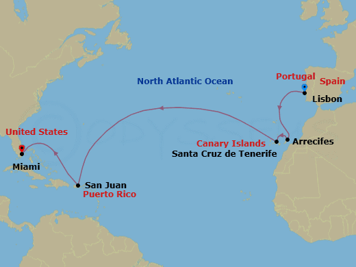 Cruise Itinerary Map
