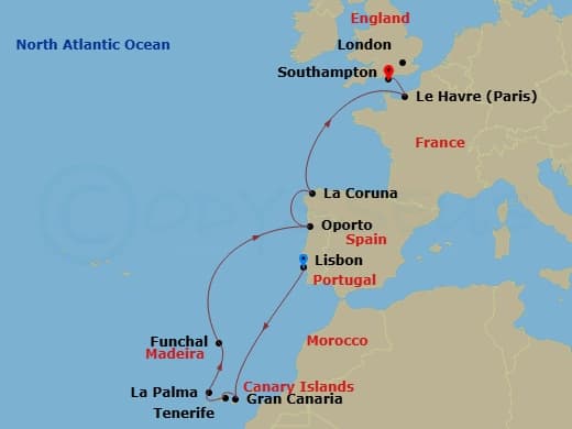 Cruise Itinerary Map