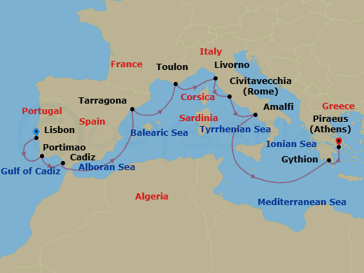 Cruise Itinerary Map
