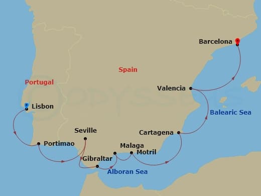 Cruise Itinerary Map