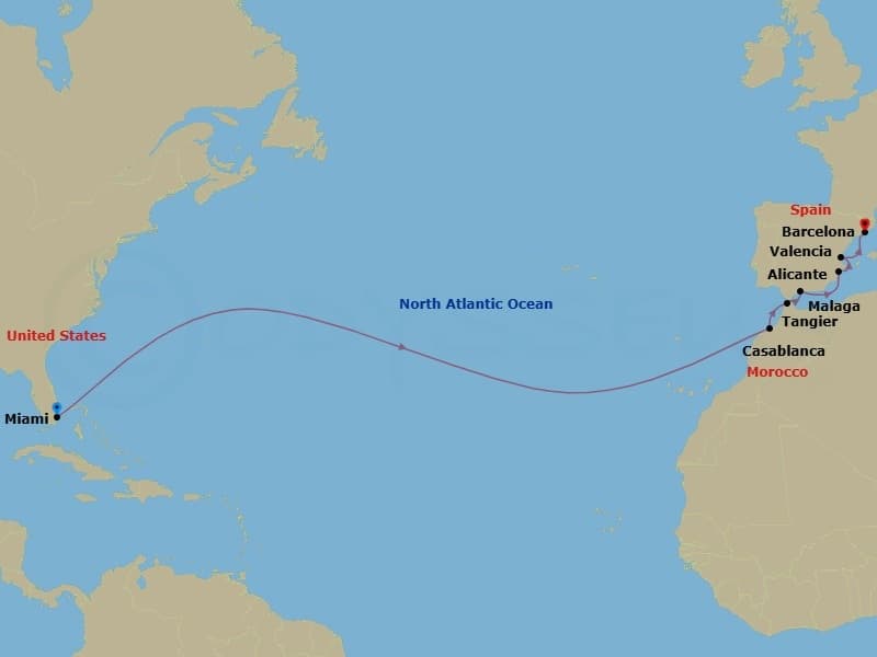 Cruise Itinerary Map
