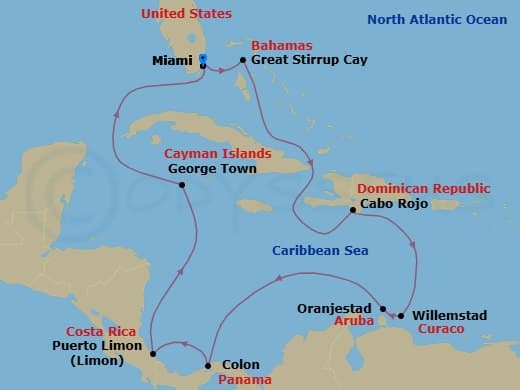 Cruise Itinerary Map