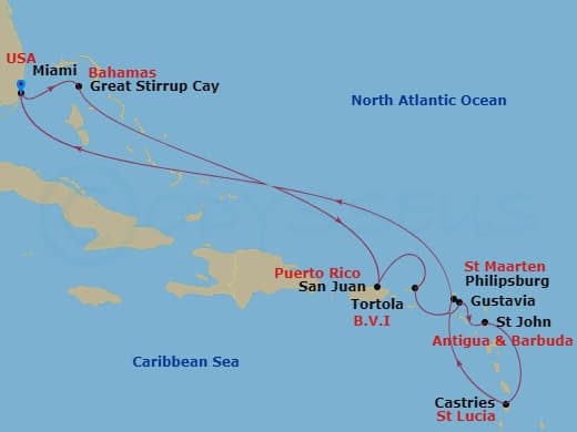 Cruise Itinerary Map
