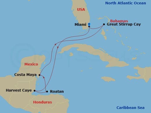 Cruise Itinerary Map