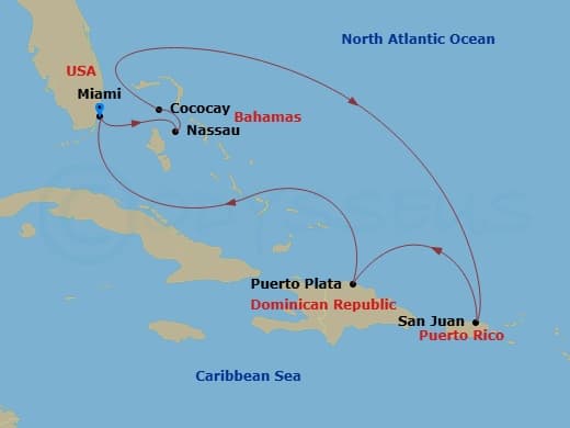 Cruise Itinerary Map
