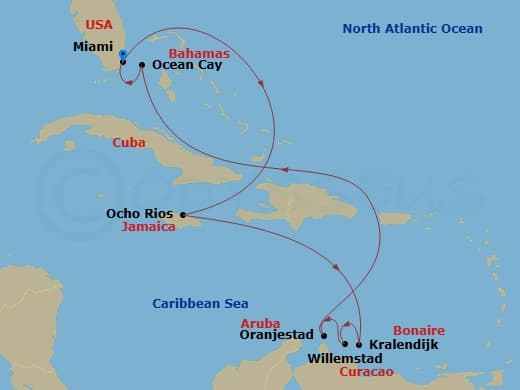 Cruise Itinerary Map