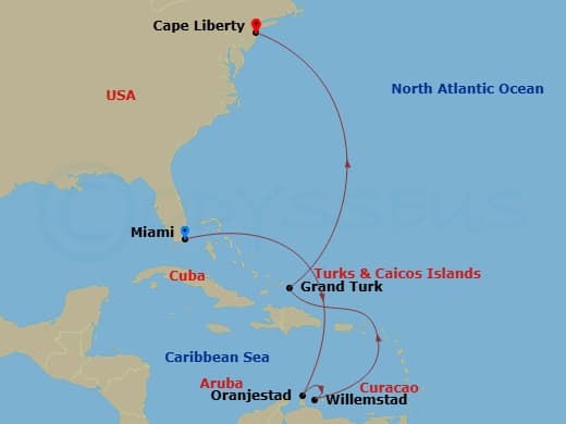 Cruise Itinerary Map
