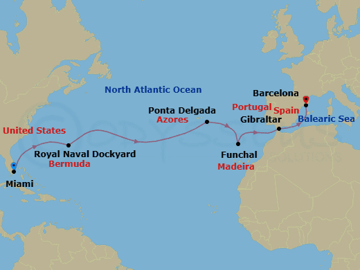 Cruise Itinerary Map