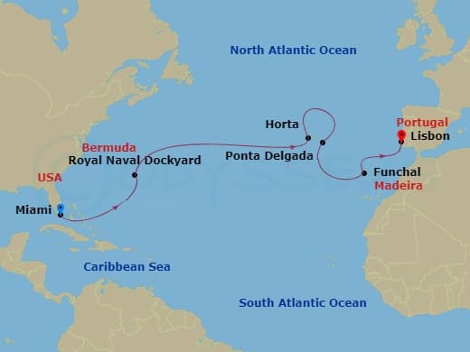 Cruise Itinerary Map