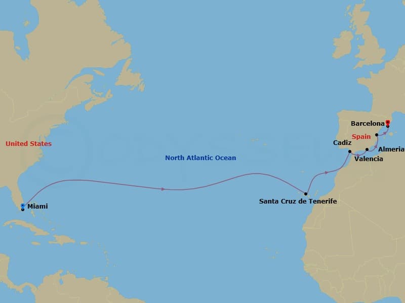 Cruise Itinerary Map
