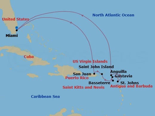 Cruise Itinerary Map