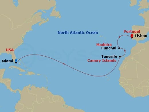 Cruise Itinerary Map