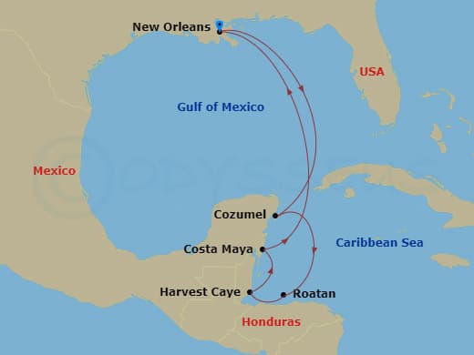 Cruise Itinerary Map