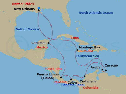 Cruise Itinerary Map