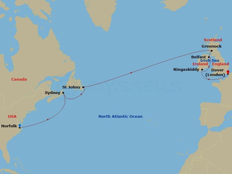 Cruise Itinerary Map