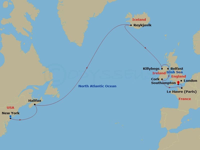 Cruise Itinerary Map