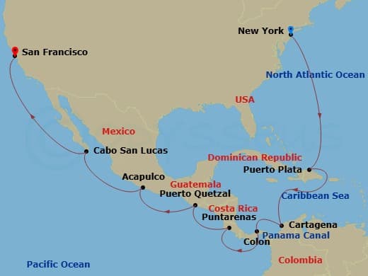 Cruise Itinerary Map