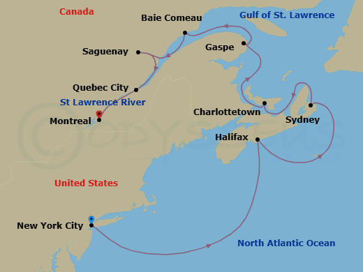 Cruise Itinerary Map