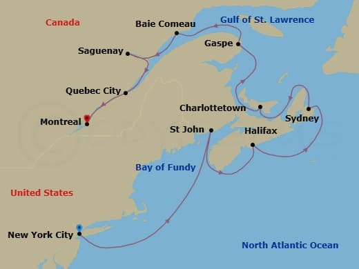 Cruise Itinerary Map