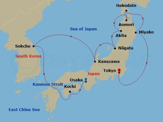 Cruise Itinerary Map