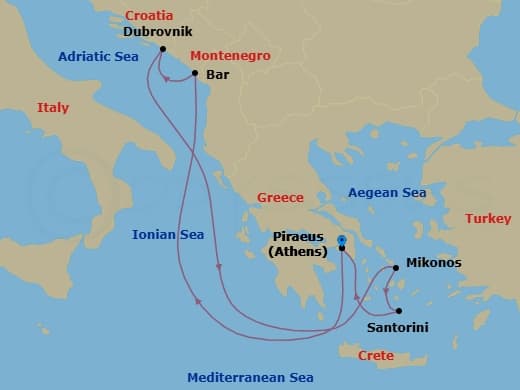Cruise Itinerary Map